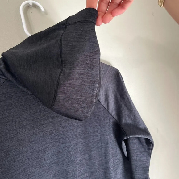 Adidas Youth Gray Hooded Sweatshirt Large 12/14 Print Kangaroo Pocket Pullover - Picture 11 of 12